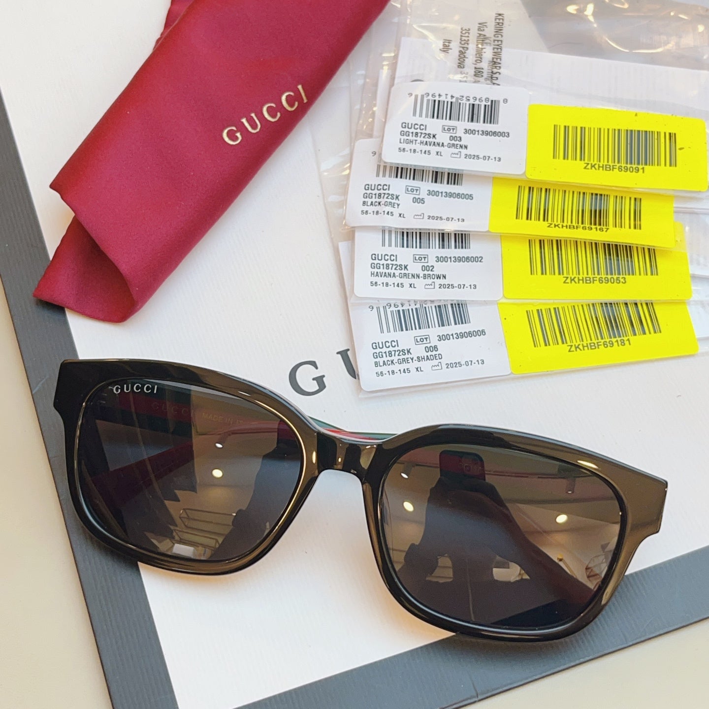 Gucci GG1872S Fashion Black Lens Sunglasses for Men & Women - 431309
