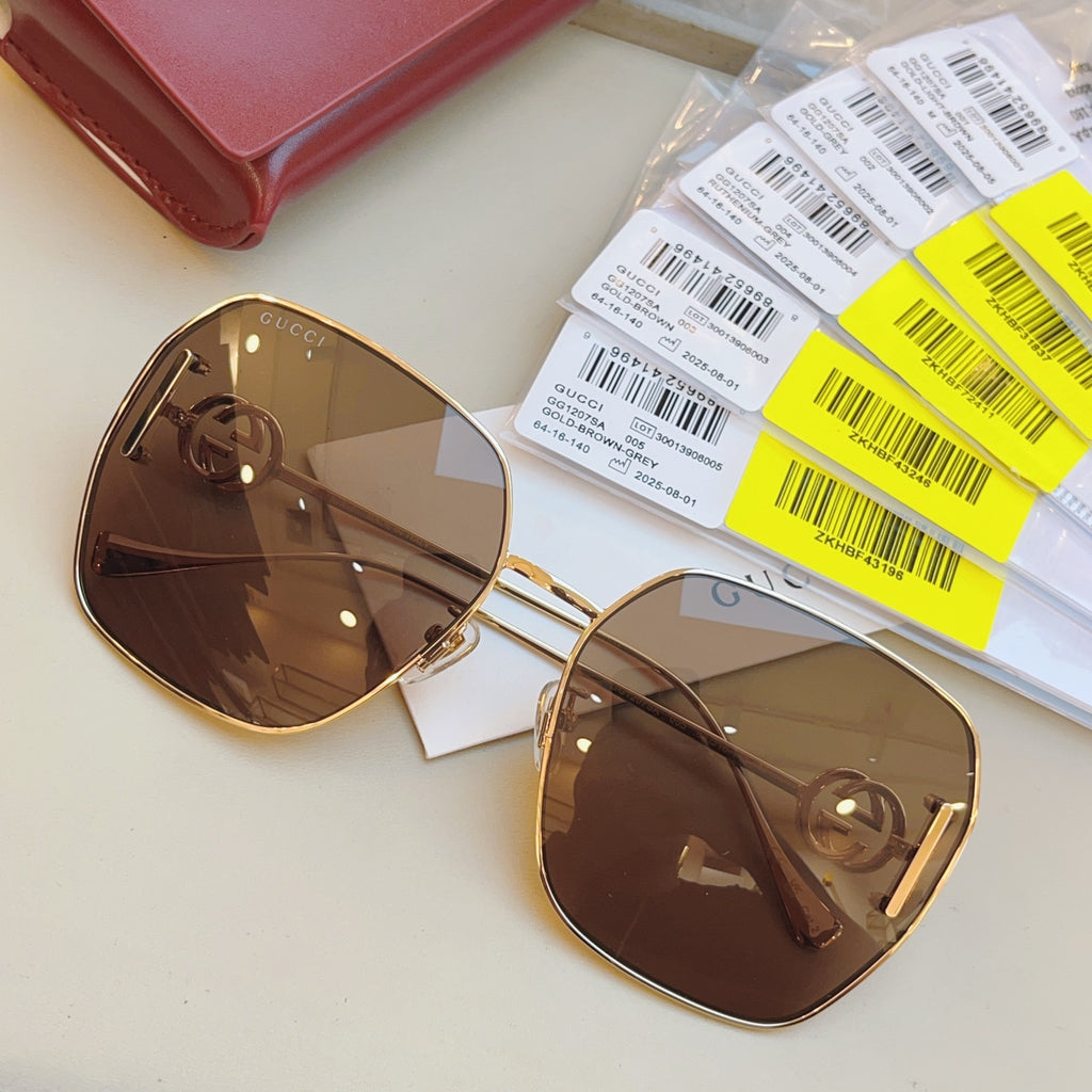 Gucci GG1207SA Fashion Orange Lens Sunglasses for Men & Women - detail image 5