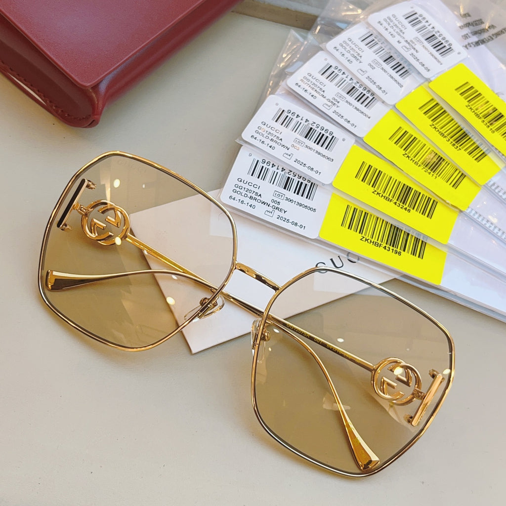Gucci GG1207SA Fashion Orange Lens Sunglasses for Men & Women - detail image 6