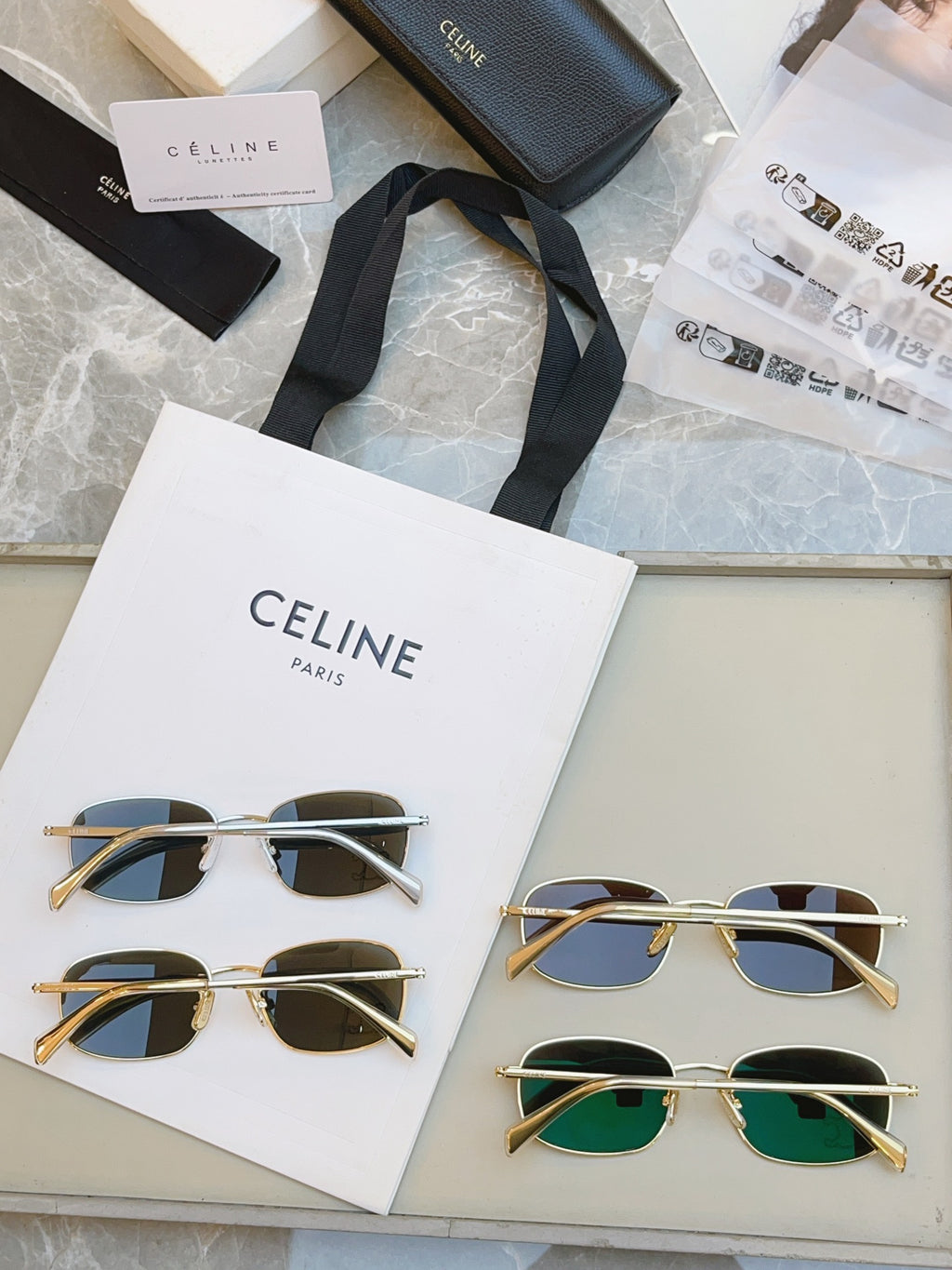 Celine CL40285U Fashion Black Lens Sunglasses for Men & Women - detail image 6