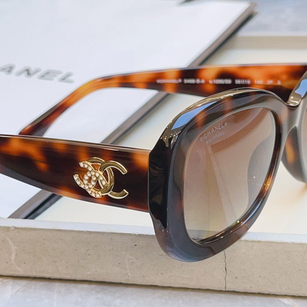 Chanel CH5468-B-A Fashion Brown Lens Sunglasses for Men & Women - detail image 7
