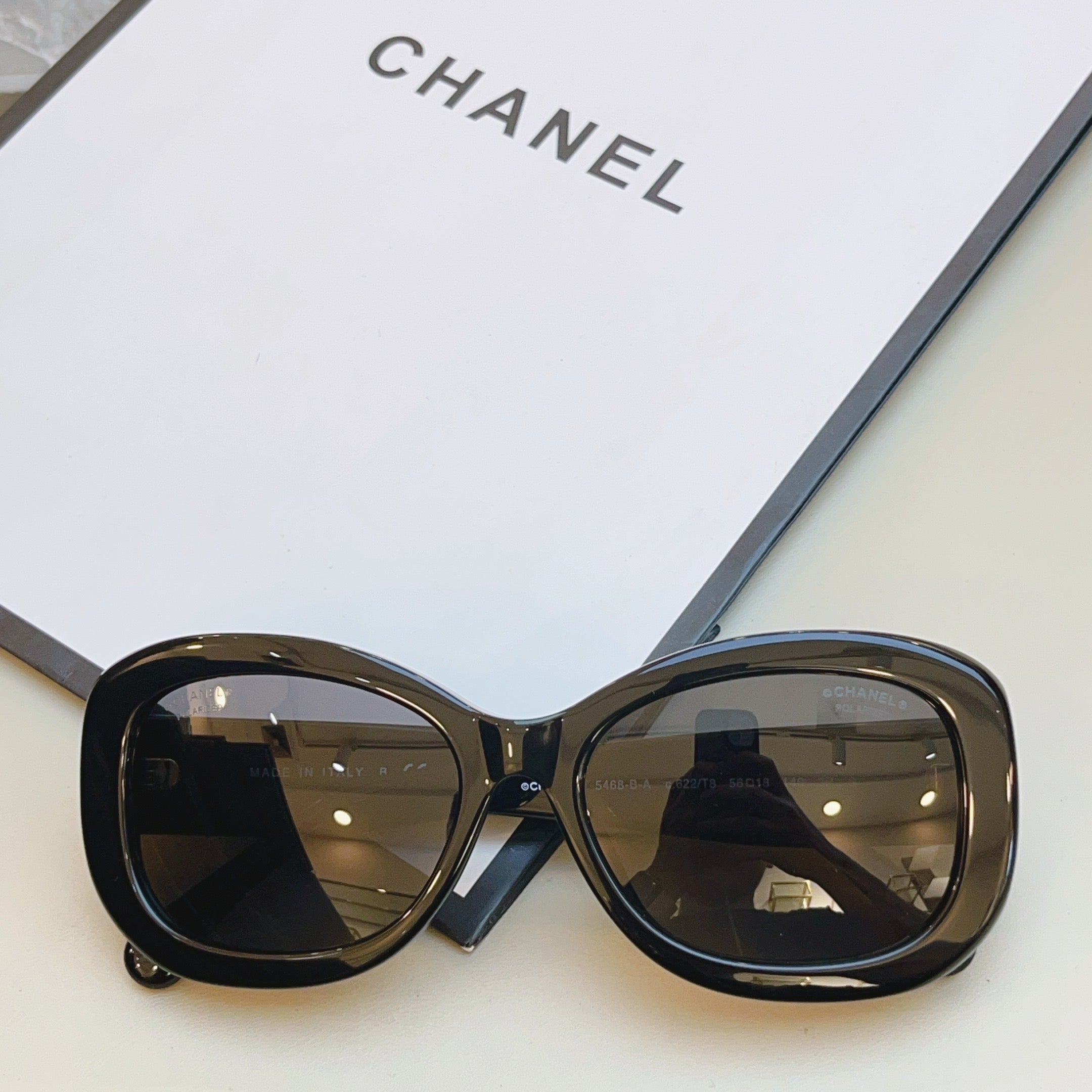 Chanel CH5468-B-A Fashion Black Lens Sunglasses for Men & Women