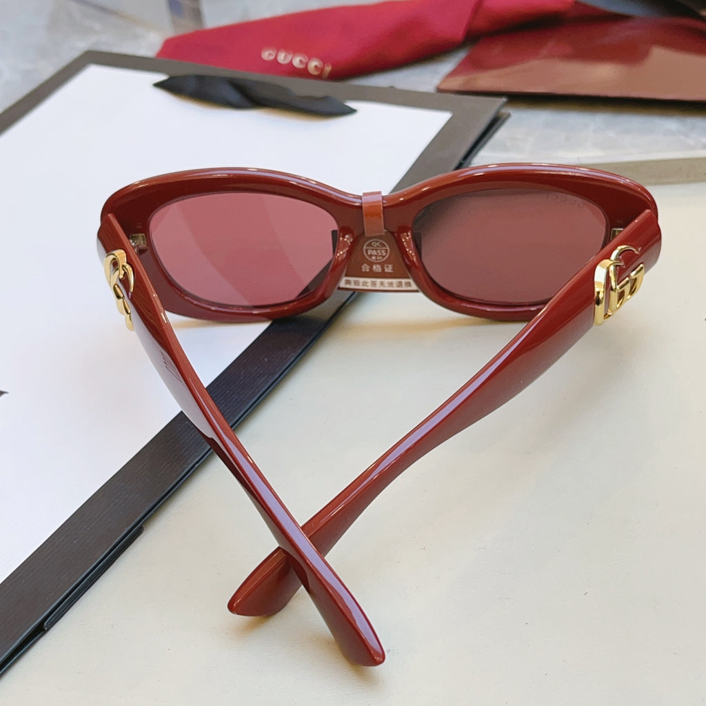 Gucci GG1829SK Fashion Red Lens Sunglasses for Men & Women - detail image 4