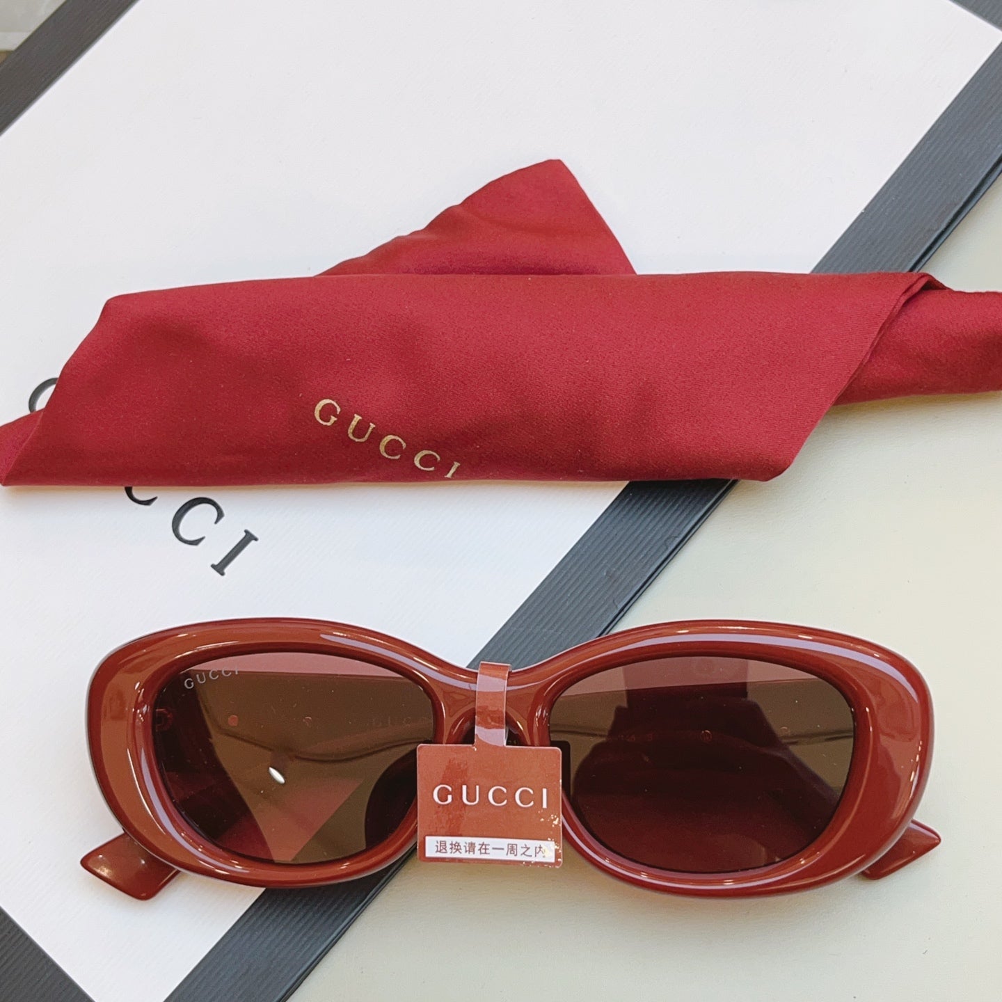 Gucci GG1829SK Fashion Red Lens Sunglasses for Men & Women