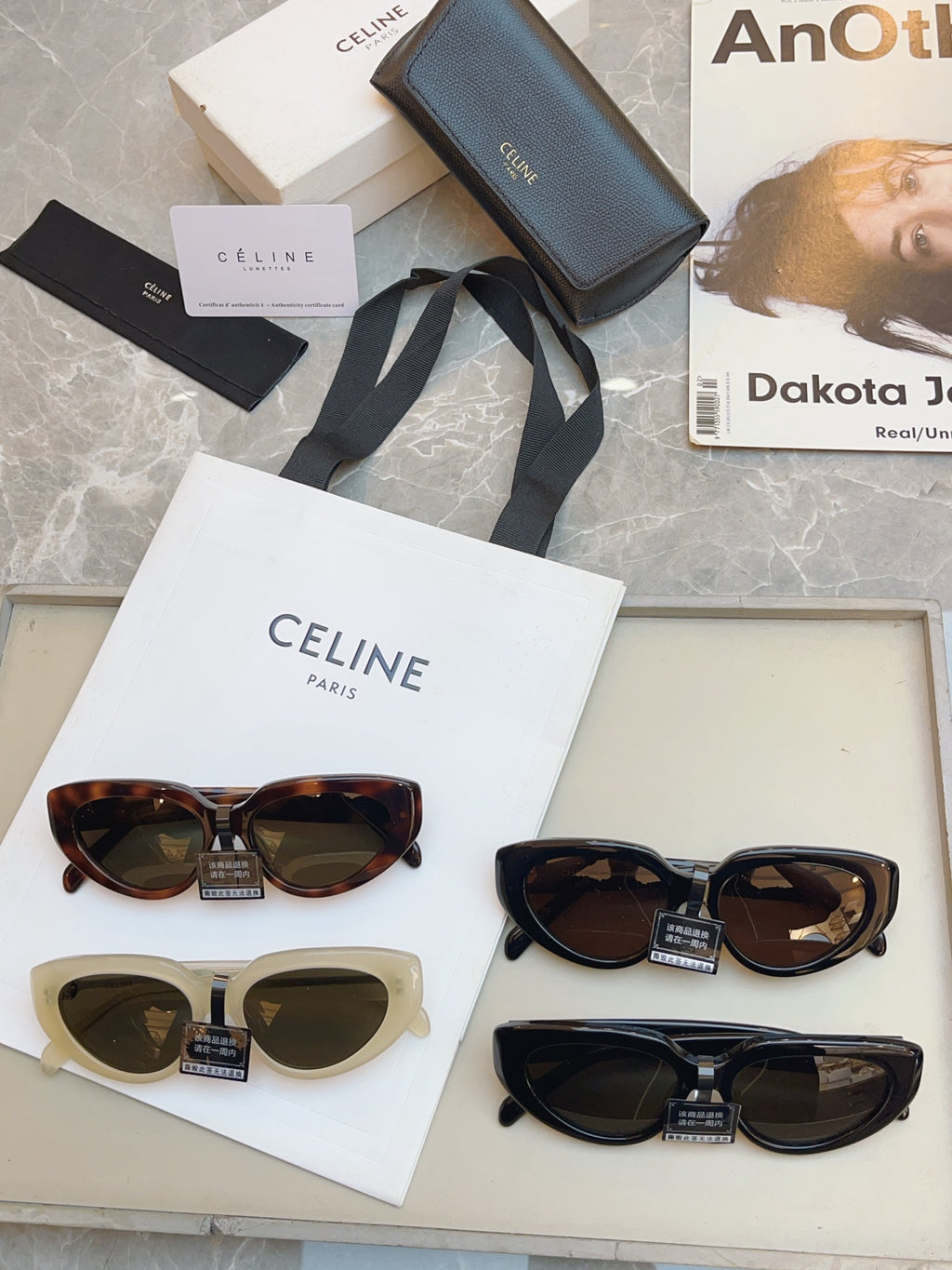 Celine CL40286I Fashion Gray Lens Sunglasses for Men & Women - detail image 9