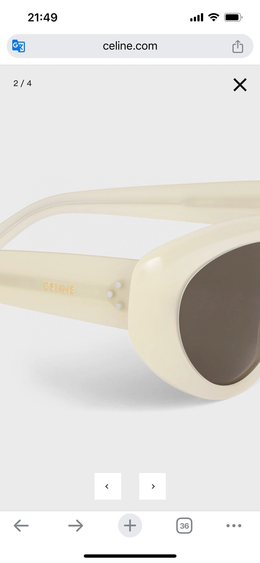Celine CL40286I Fashion Gray Lens Sunglasses for Men & Women - detail image 6