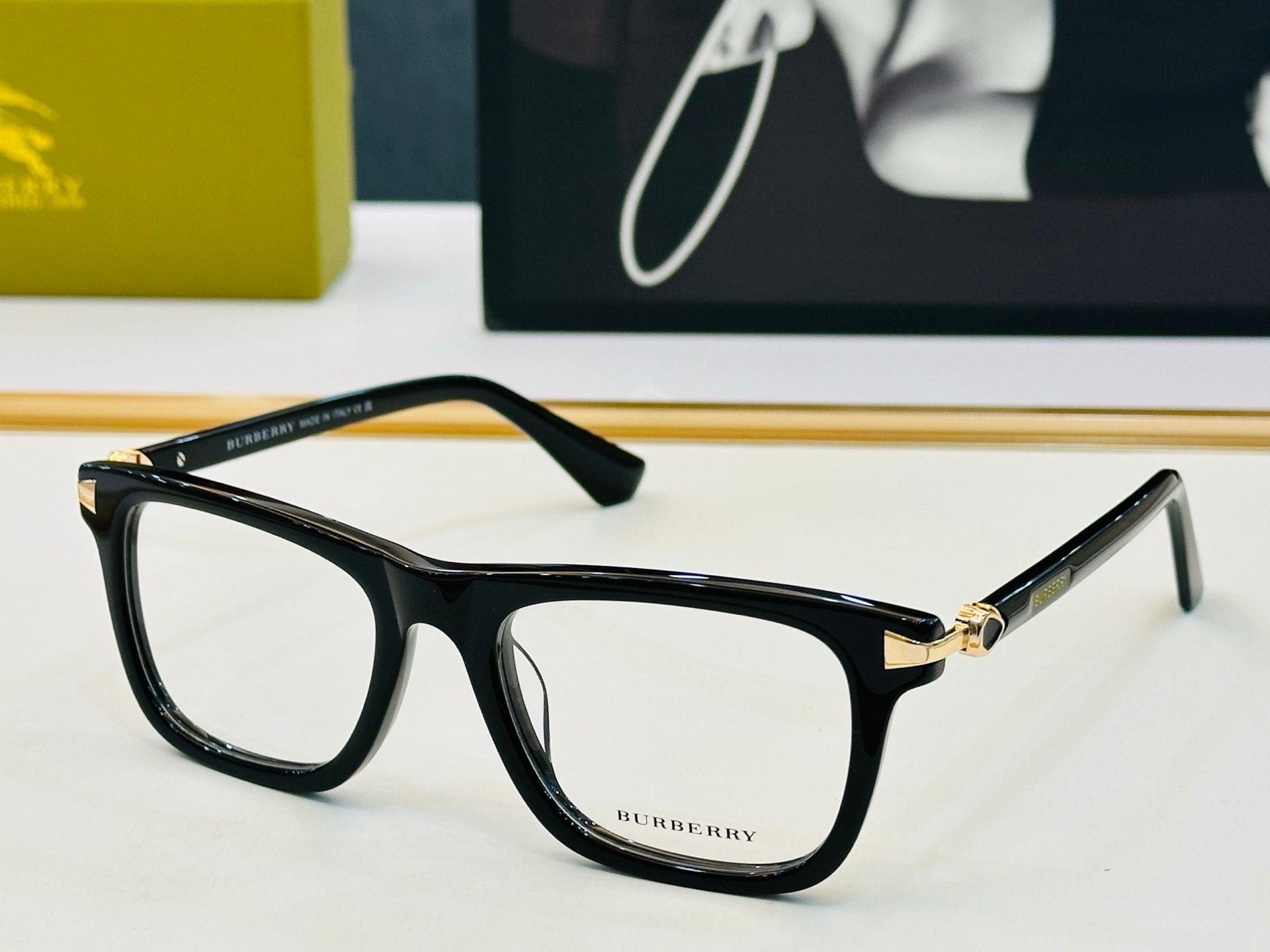 Burberry BE2437A Acetate Fashion Black Lens Sunglasses for Men & Women