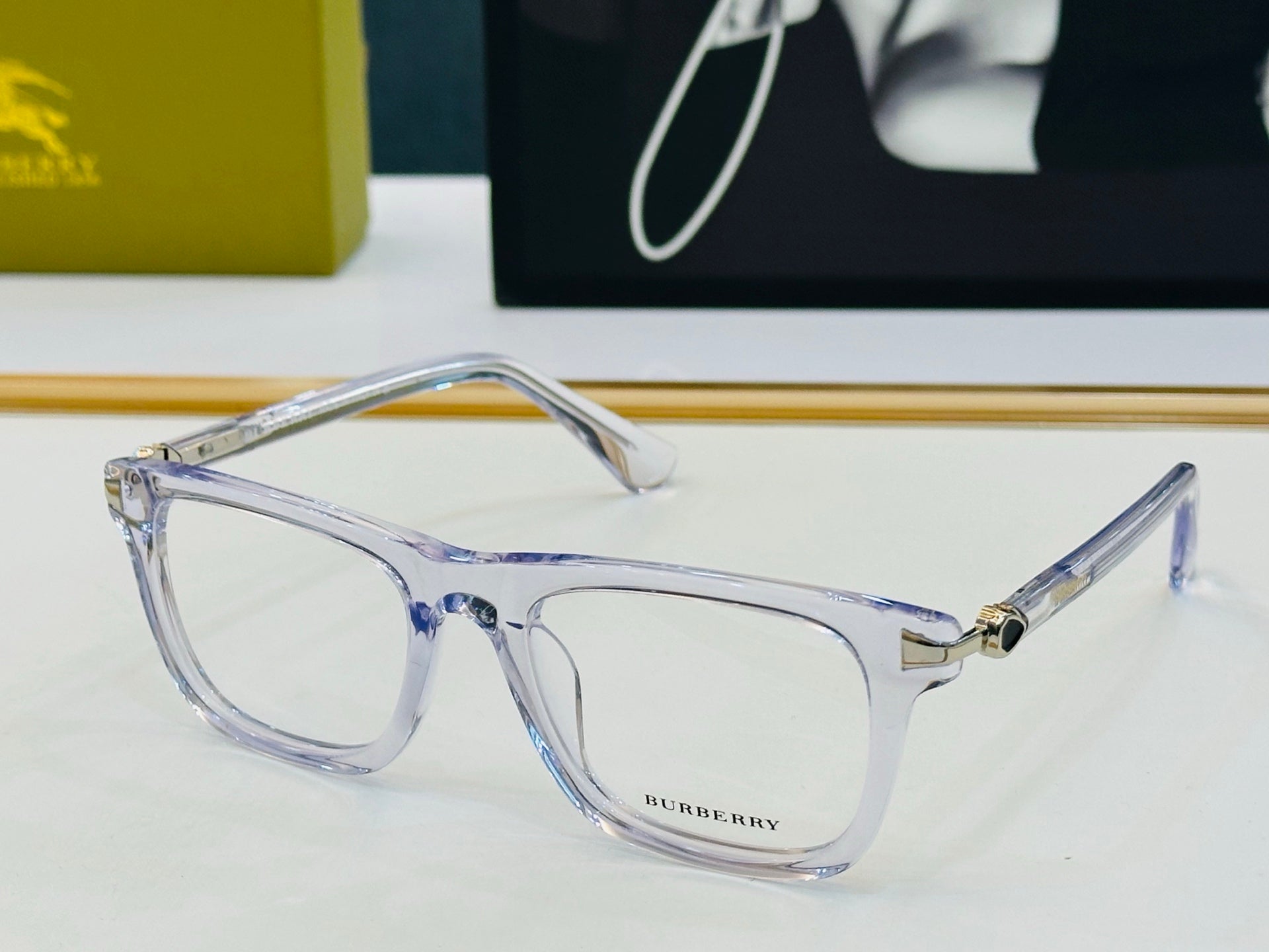 Burberry BE2437A Acetate Fashion Black Lens Sunglasses for Men & Women - detail image 3