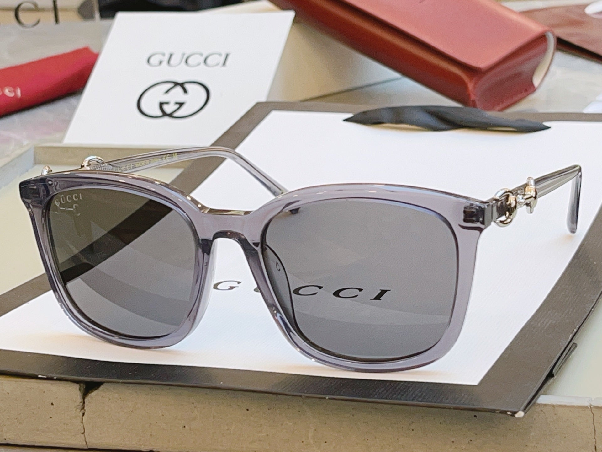 Gucci GG2057SK Fashion Orange Lens Sunglasses for Men & Women - detail image 3