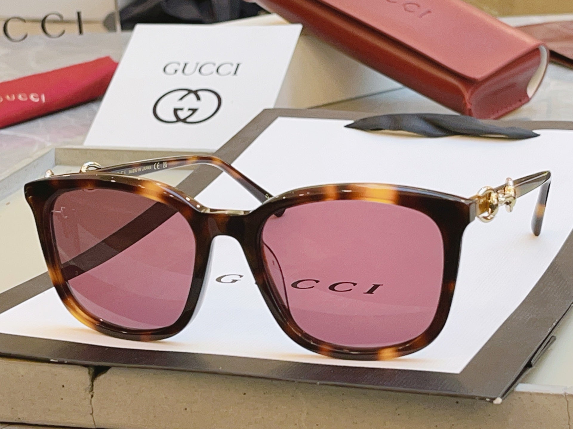 Gucci GG2057SK Fashion Orange Lens Sunglasses for Men & Women - detail image 2
