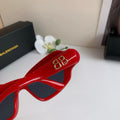 Balenciaga Square Red Lens Sunglasses for Men & Women - 432545