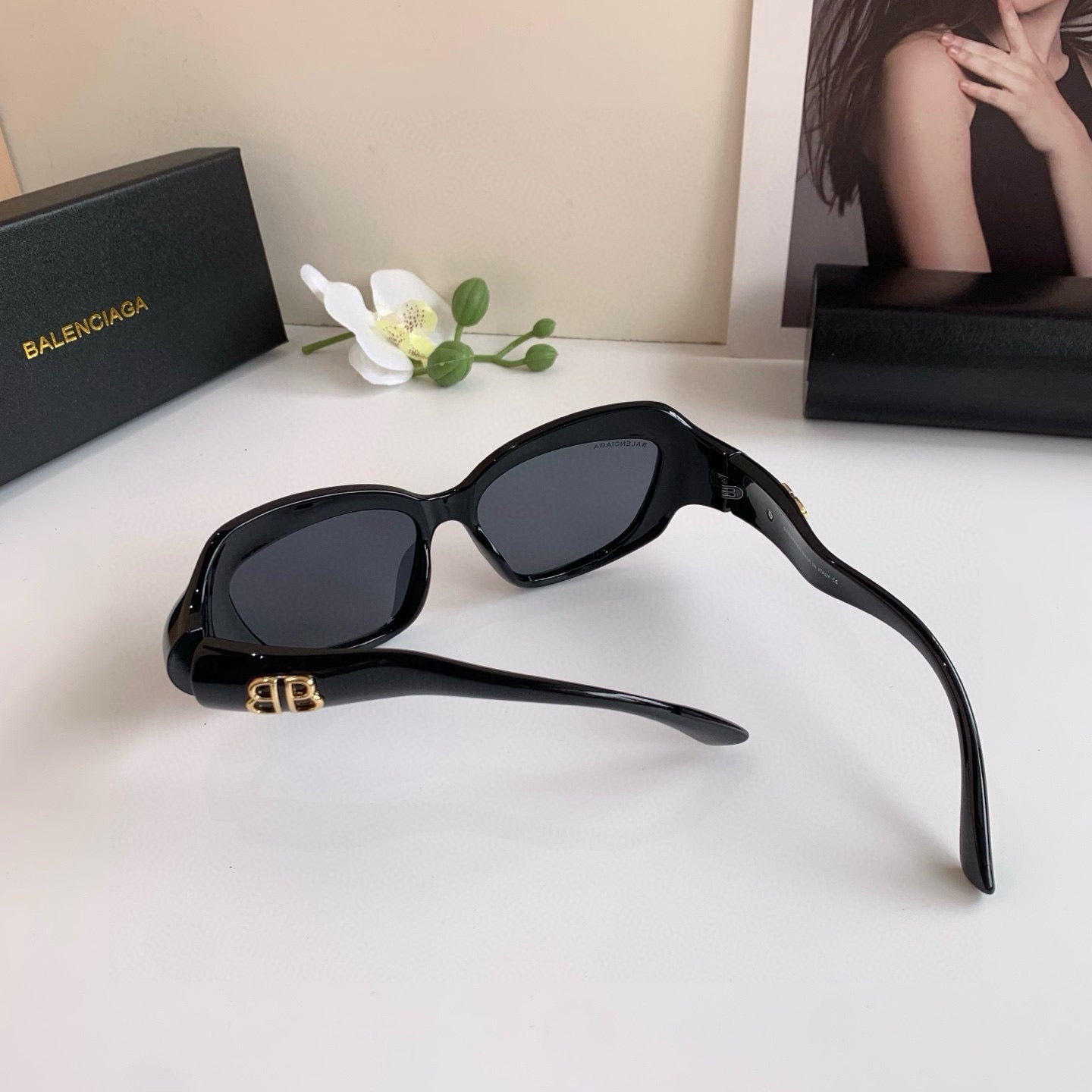 Balenciaga Square Black Lens Sunglasses for Men & Women - 432546 - detail image 3