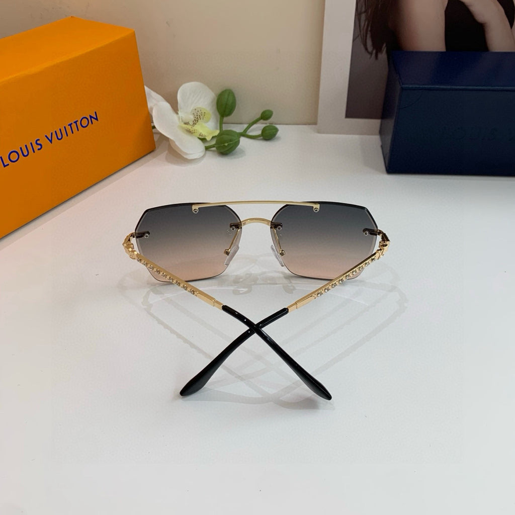 Louis Vuitton Metal Square Gray Lens Sunglasses for Men & Women - 431226 - detail image 3