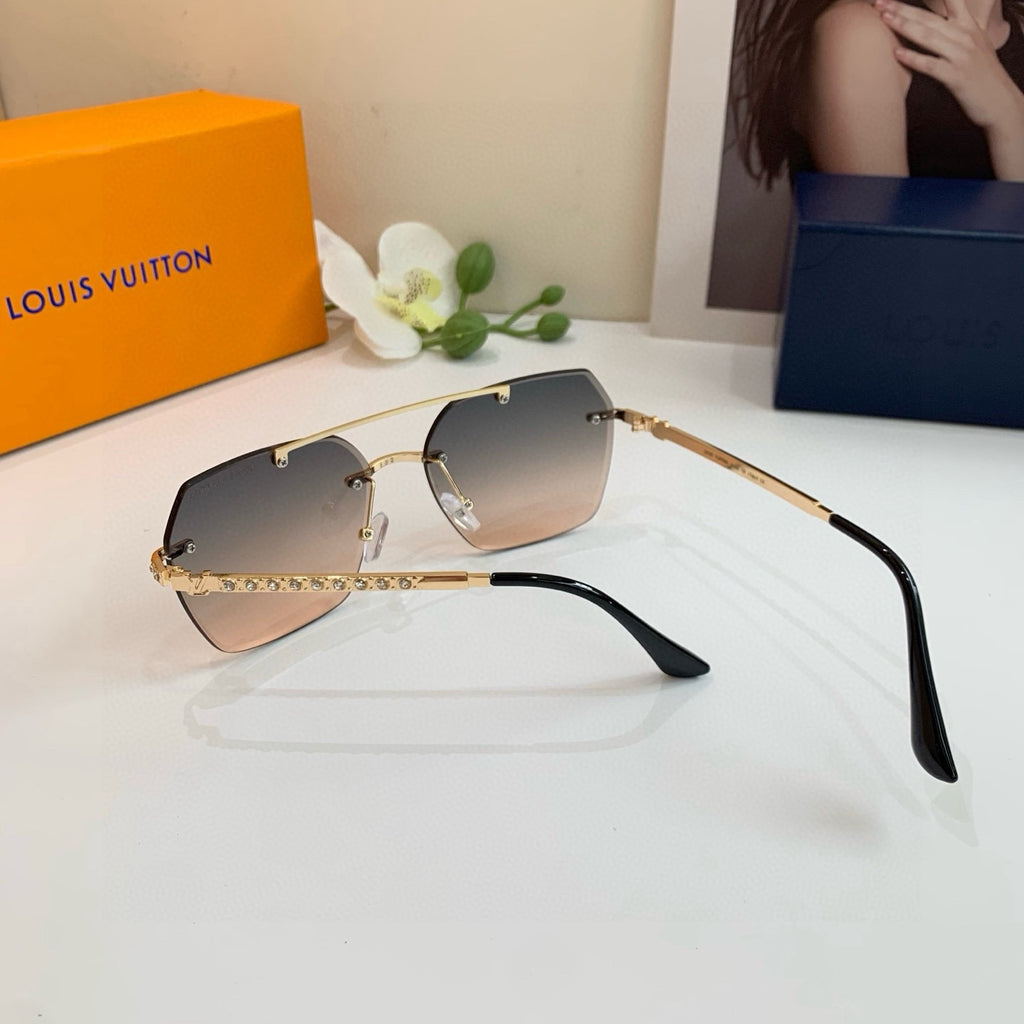 Louis Vuitton Metal Square Gray Lens Sunglasses for Men & Women - 431226 - detail image 2