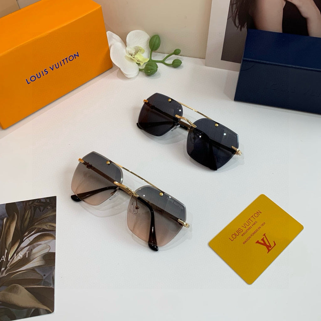 Louis Vuitton Metal Square Silver Lens Sunglasses for Men & Women - 431227 - detail image 2