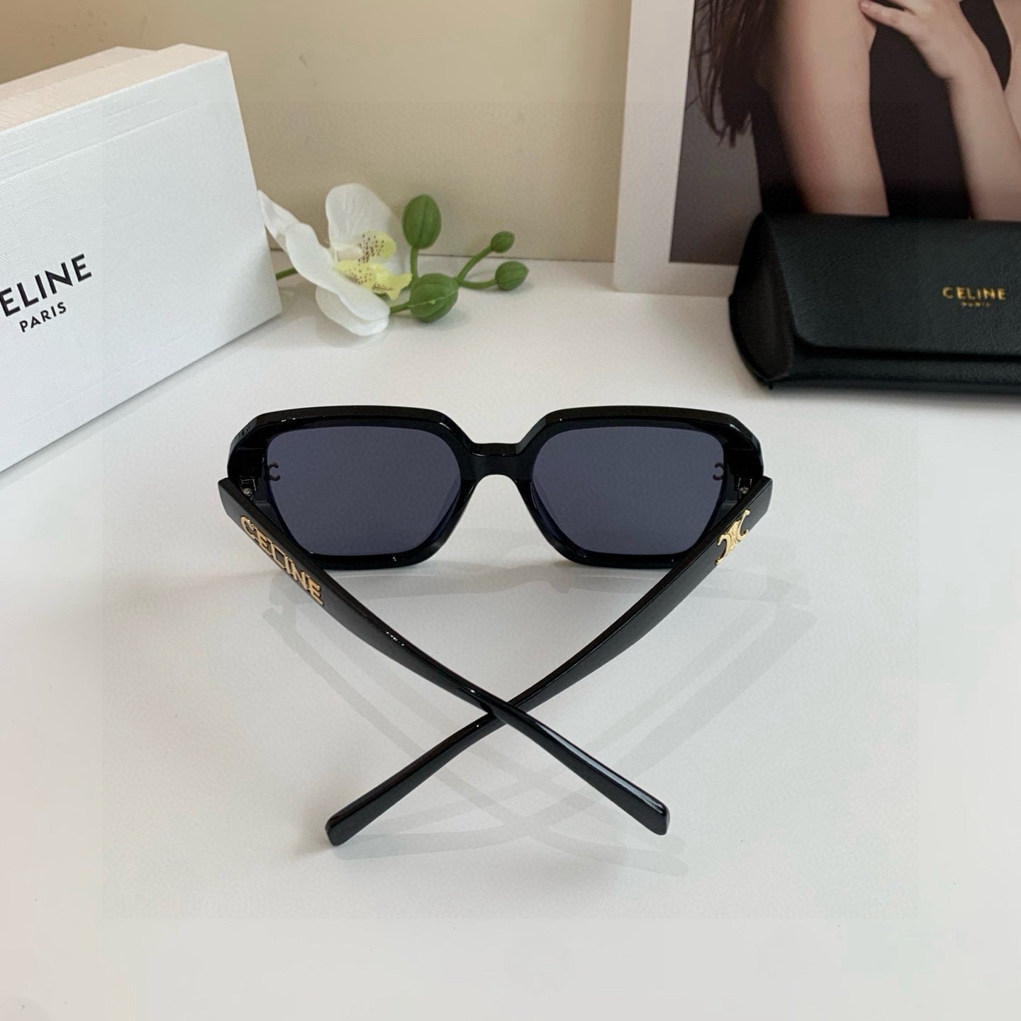 Celine Square Black Lens Sunglasses for Men & Women - 449239 - detail image 3