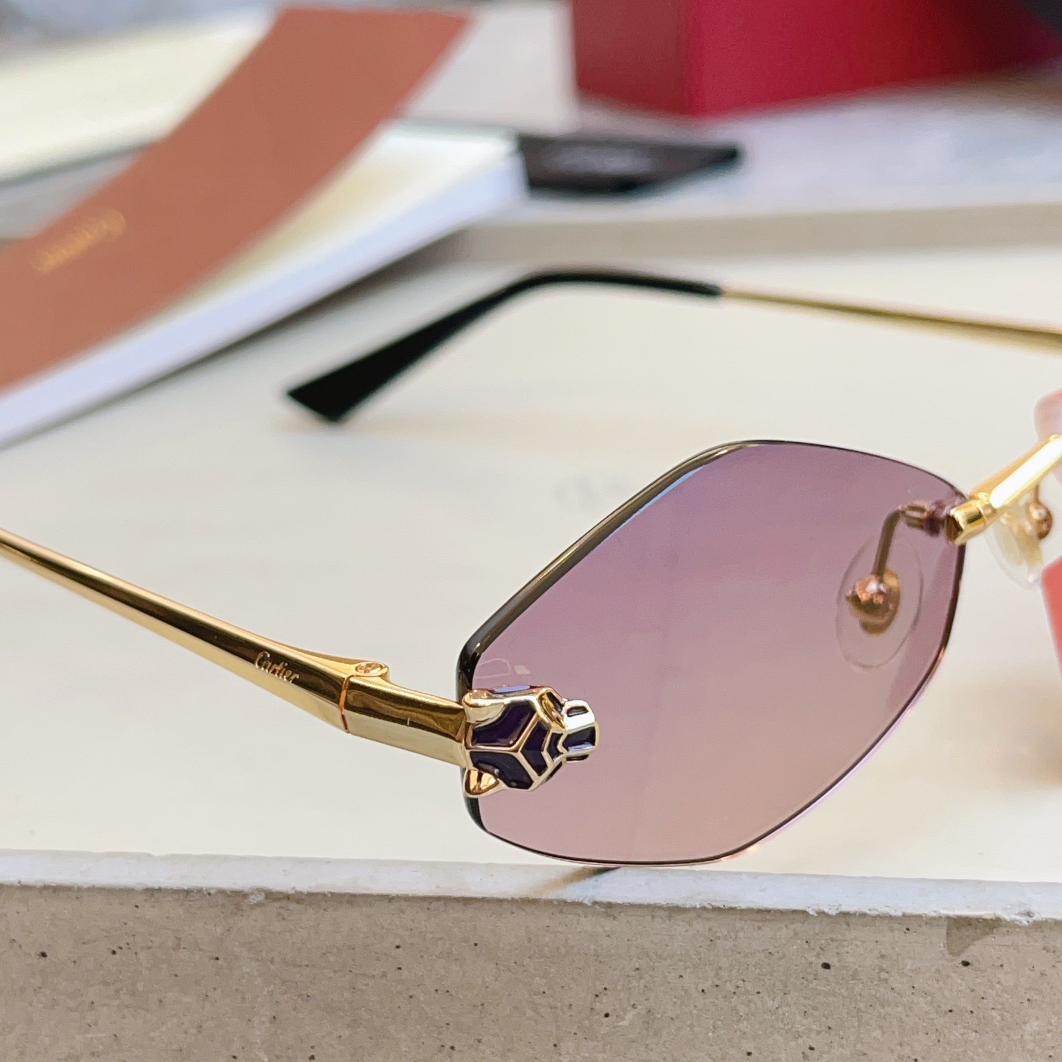 Cartier CT0433S Fashion Red Lens Sunglasses for Men & Women - 415937 - detail image 8