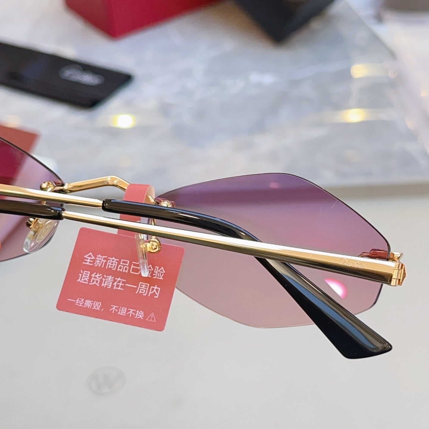 Cartier CT0433S Fashion Red Lens Sunglasses for Men & Women - 415937 - detail image 5