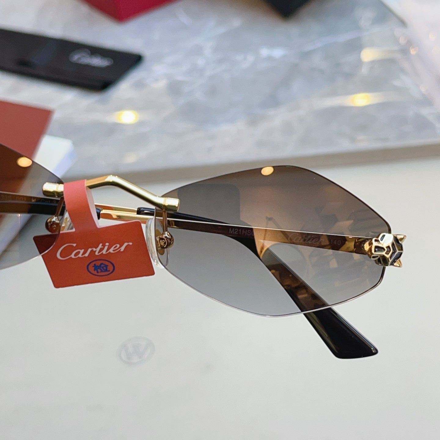 Cartier CT0433S Fashion Red Lens Sunglasses for Men & Women - 415939 - detail image 4