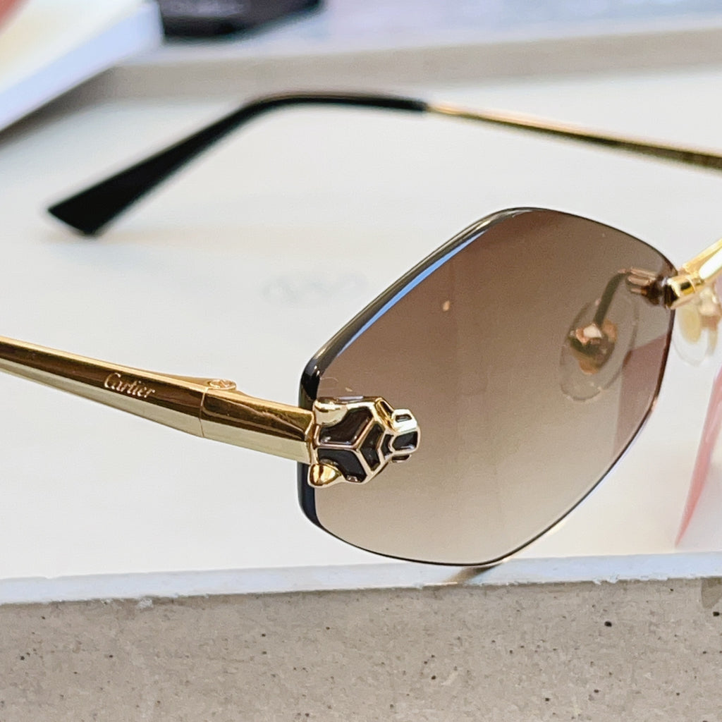 Cartier CT0433S Fashion Red Lens Sunglasses for Men & Women - detail image 4