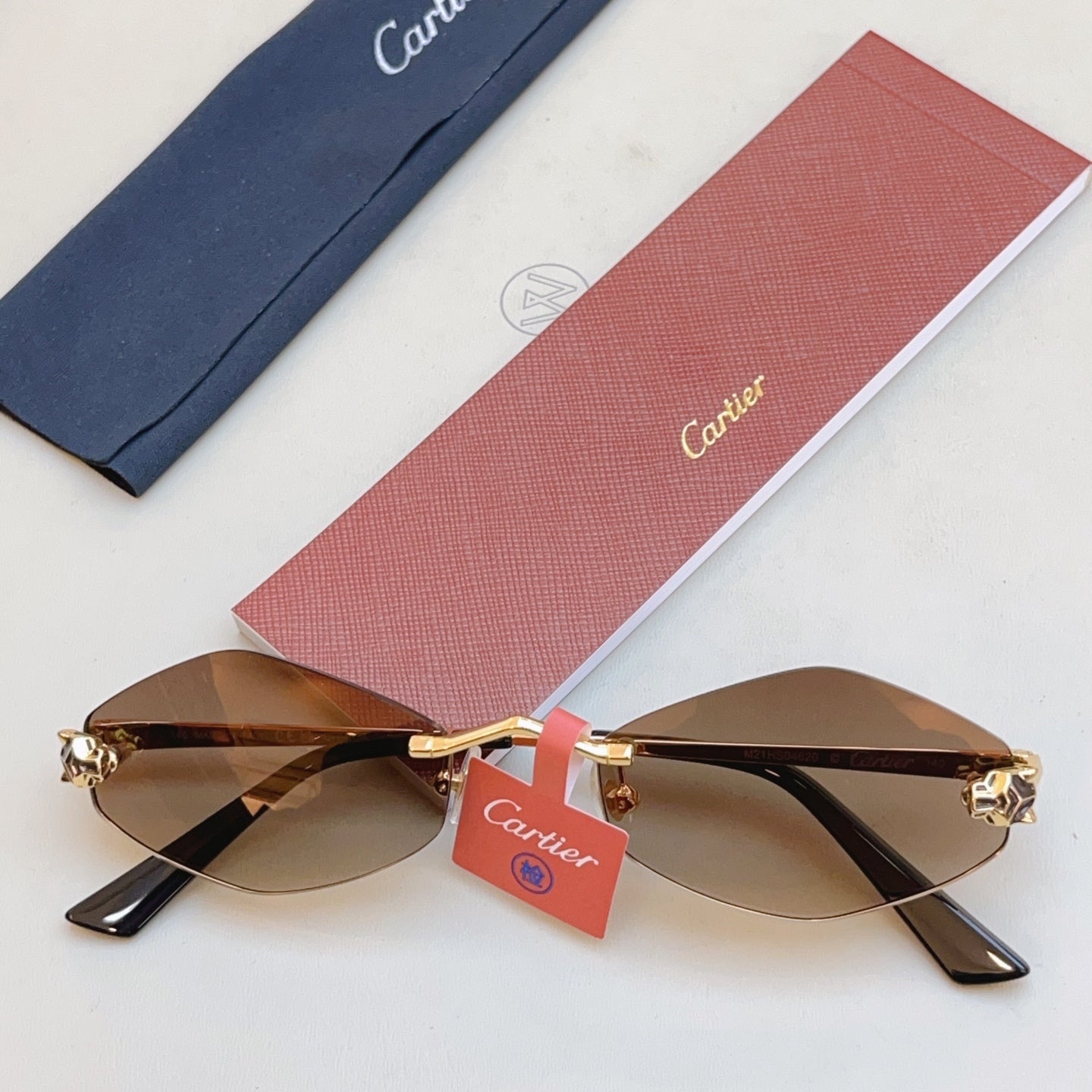 Cartier CT0433S Fashion Red Lens Sunglasses for Men & Women