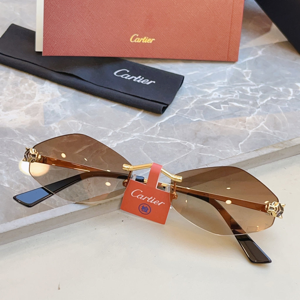 Cartier CT0433S Fashion Red Lens Sunglasses for Men & Women - detail image 3