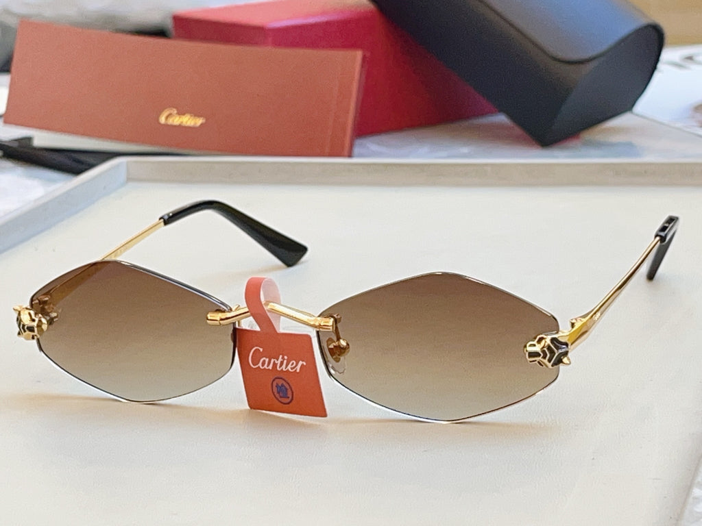 Cartier CT0433S Fashion Red Lens Sunglasses for Men & Women - detail image 2