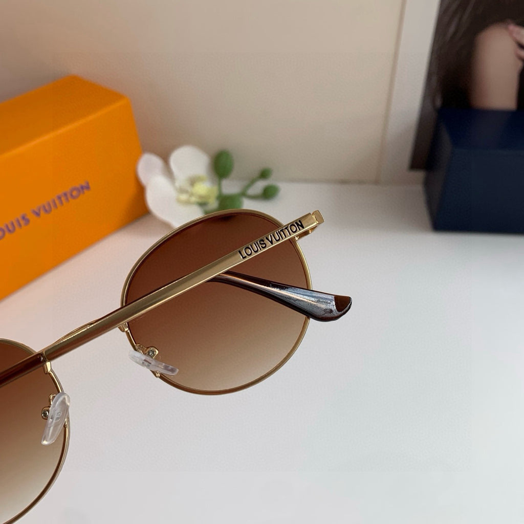Louis Vuitton Metal Round Red Lens Sunglasses for Men & Women - detail image 3