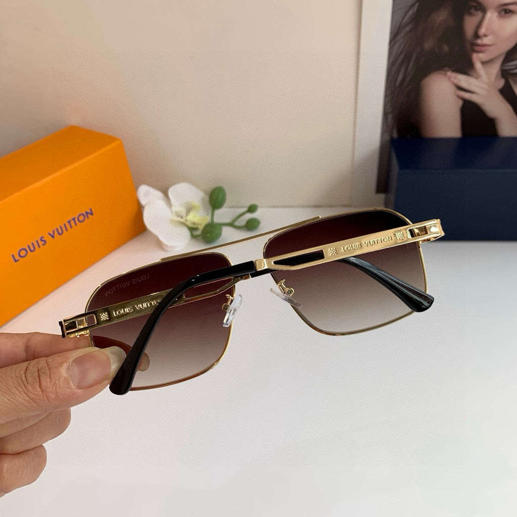 Louis Vuitton Metal Square Red Lens Sunglasses for Men & Women - 448612 - detail image 2