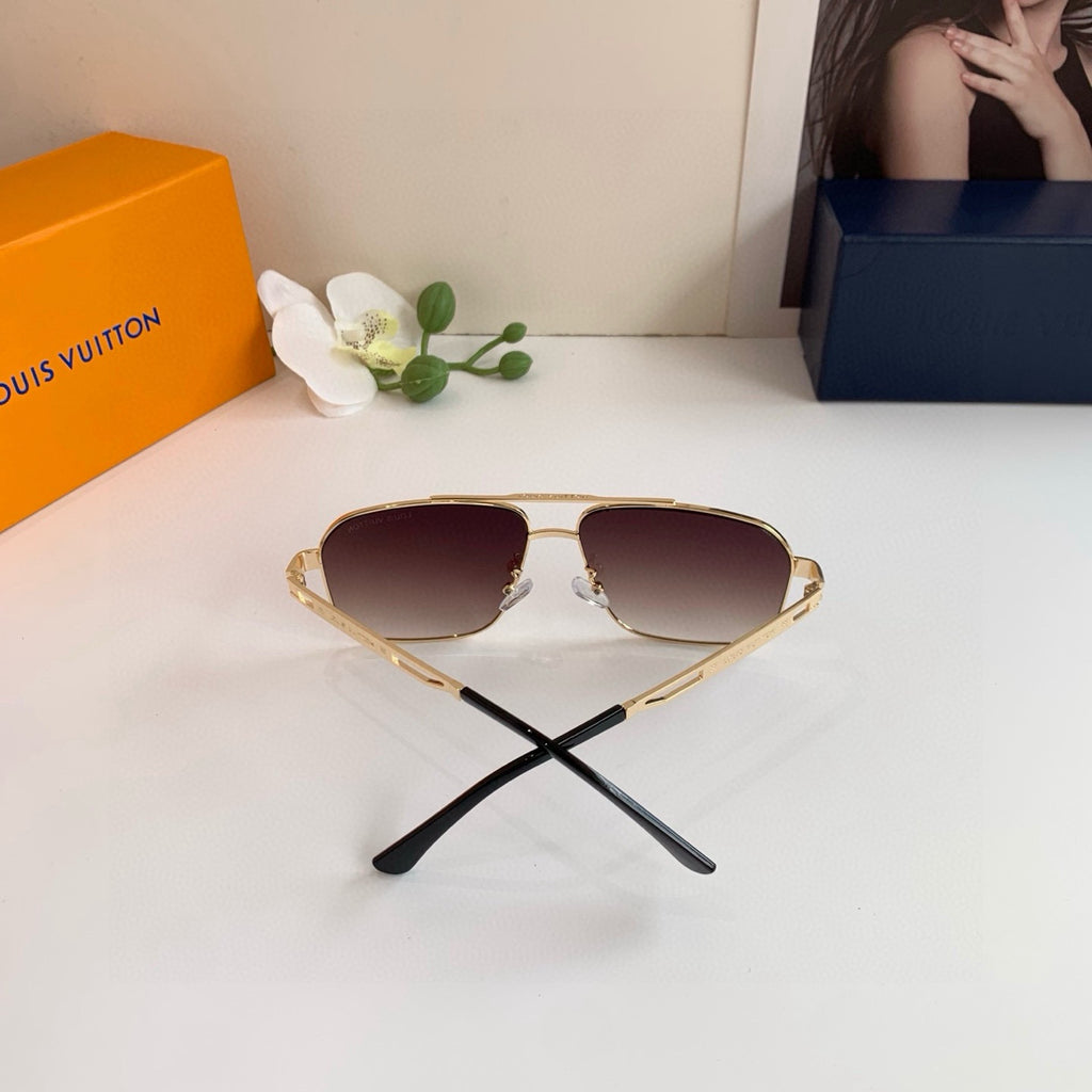 Louis Vuitton Metal Square Red Lens Sunglasses for Men & Women - 448612 - detail image 3