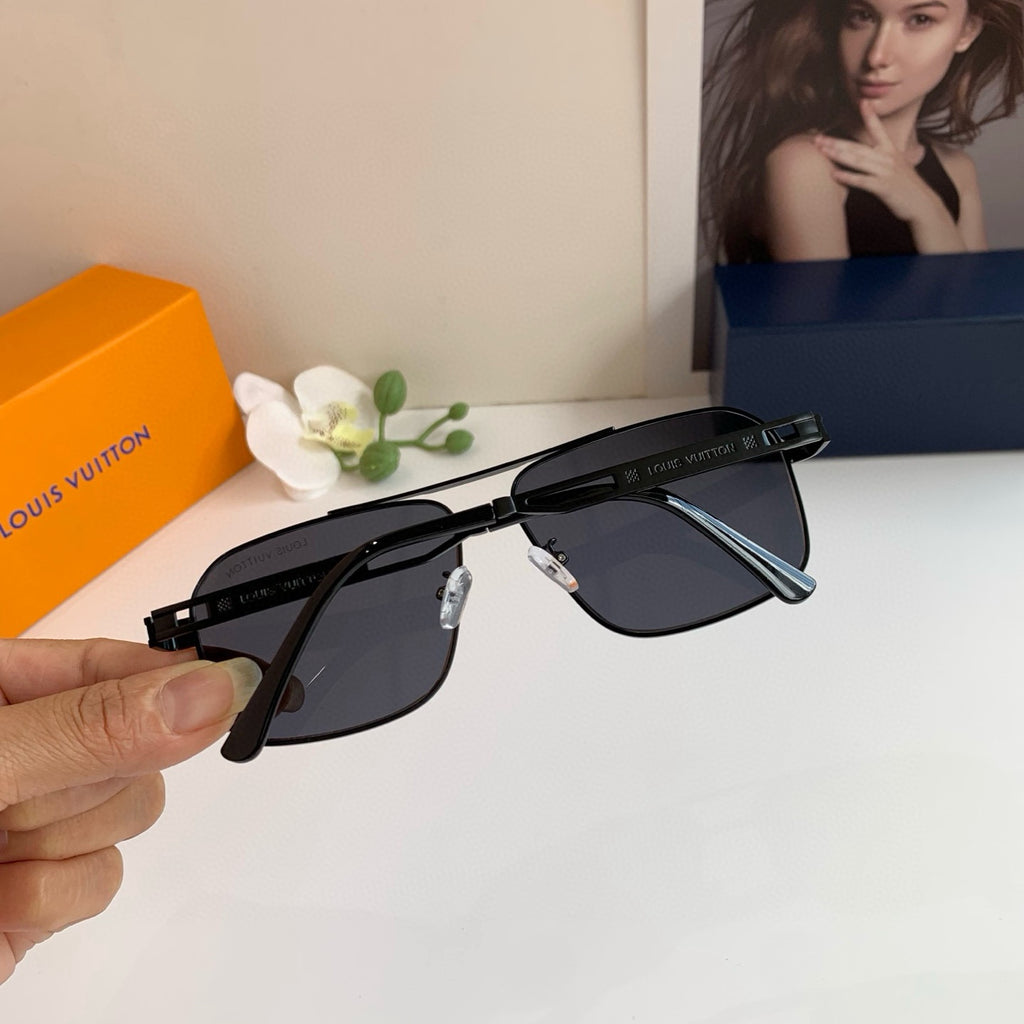 Louis Vuitton Metal Square Black Lens Sunglasses for Men & Women - 448613 - detail image 5