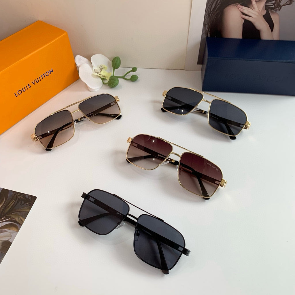 Louis Vuitton Metal Square Black Lens Sunglasses for Men & Women - 448613 - detail image 9