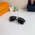 Louis Vuitton Metal Square Black Lens Sunglasses for Men & Women - 448613