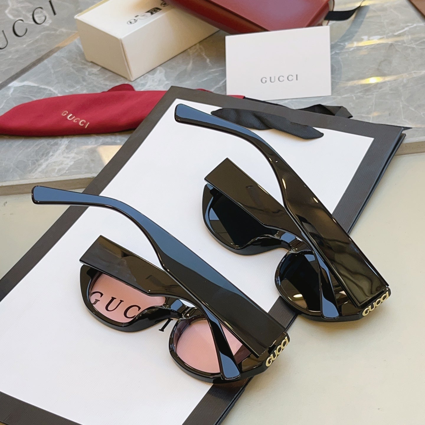 Gucci GG2044SA Fashion Black Lens Sunglasses for Men & Women - detail image 7