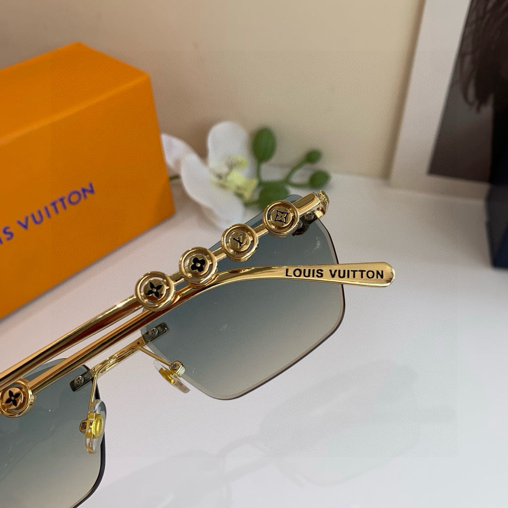 Louis Vuitton Metal Square Orange Lens Sunglasses for Men & Women - detail image 3
