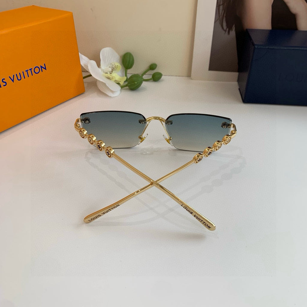 Louis Vuitton Metal Square Orange Lens Sunglasses for Men & Women - detail image 2