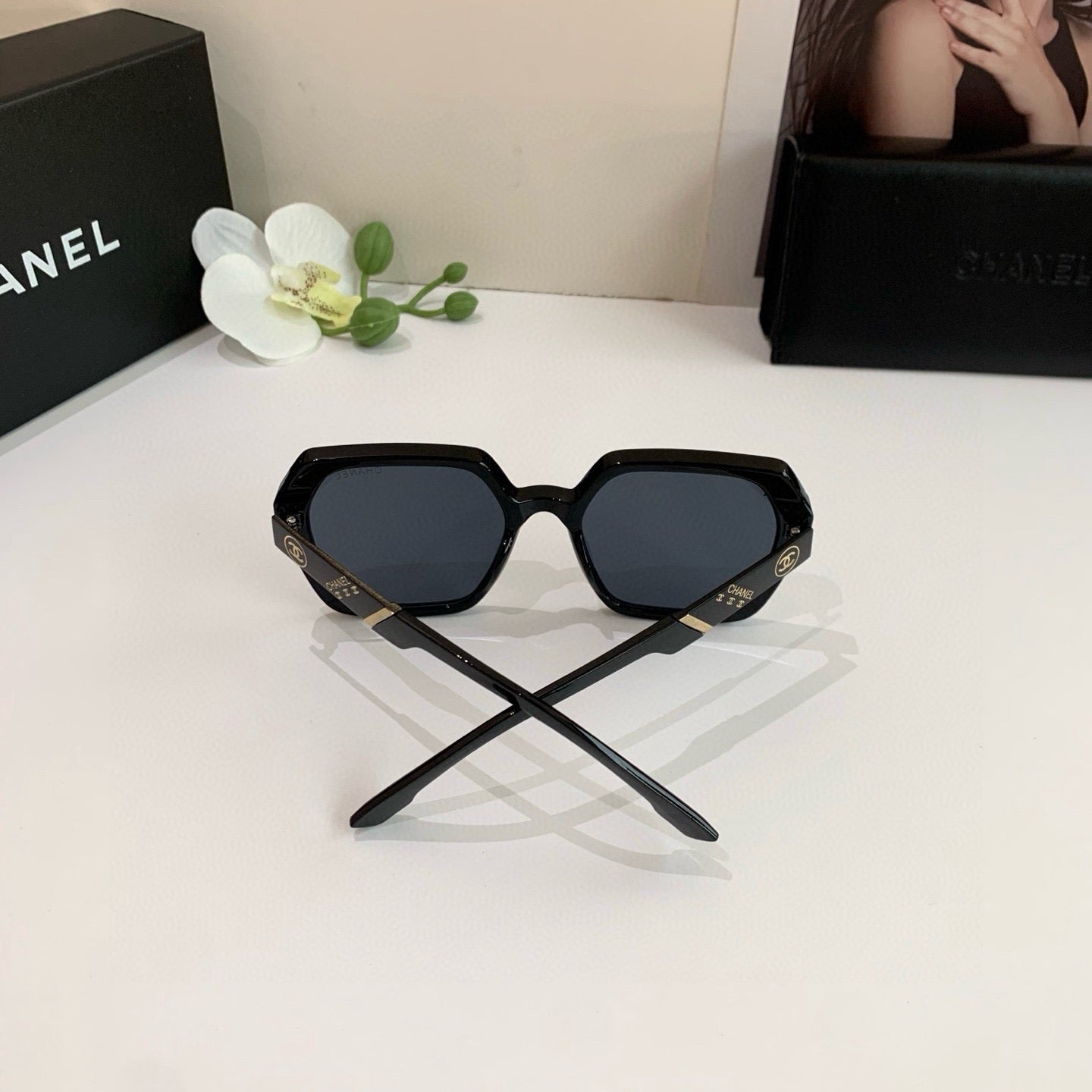 Chanel Square Black Lens Sunglasses for Men & Women - 465030 - detail image 3