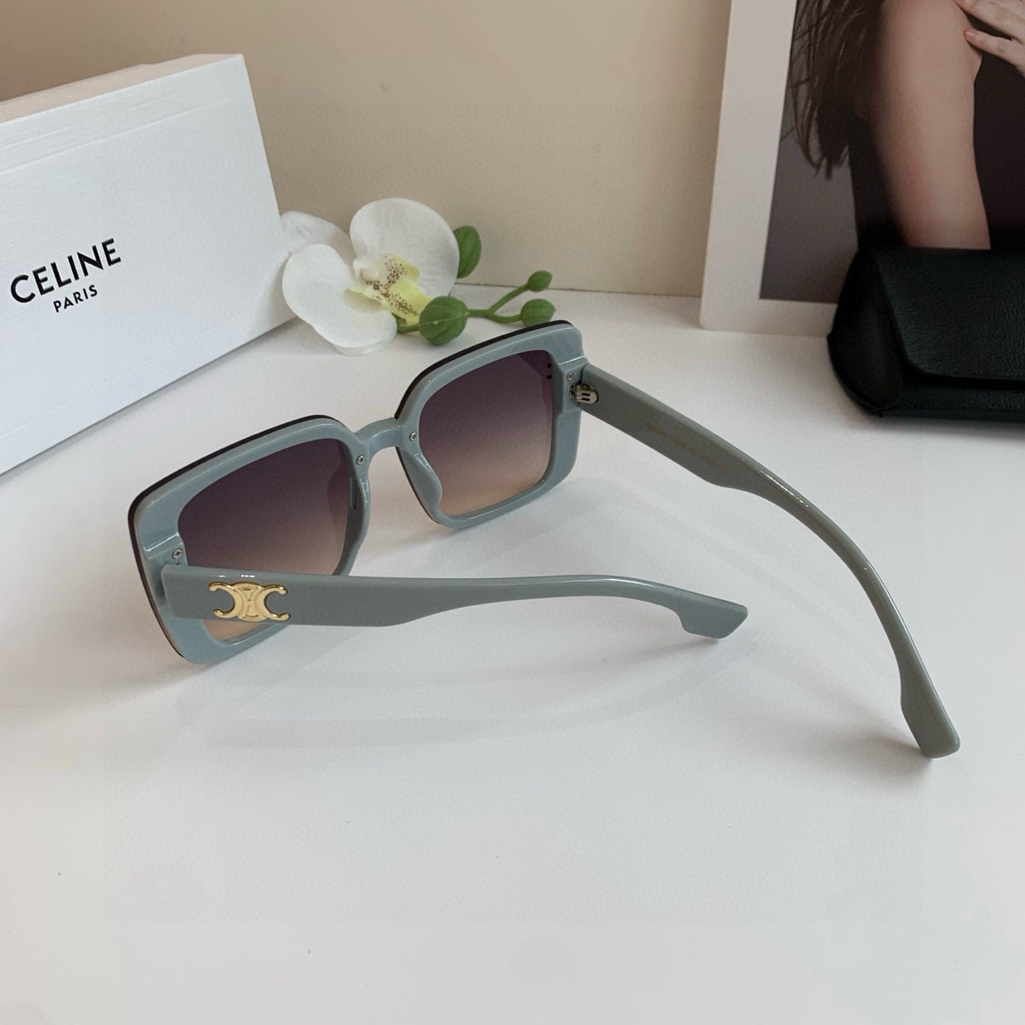 Celine Square Gray Lens Sunglasses for Men & Women - 398798 - detail image 2