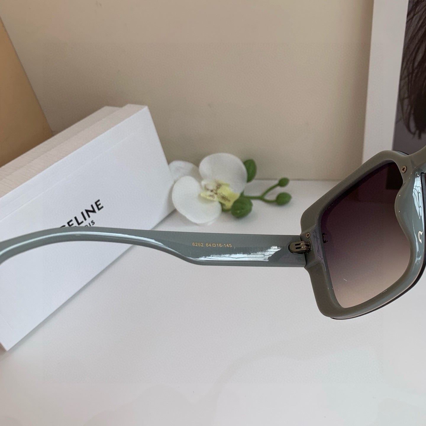 Celine Square Gray Lens Sunglasses for Men & Women - 398798