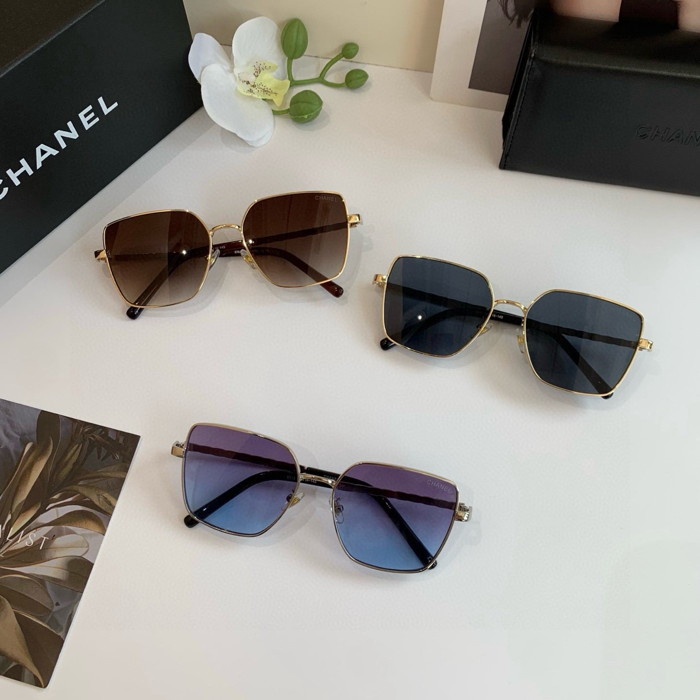 Chanel Square Blue Lens Sunglasses for Men & Women