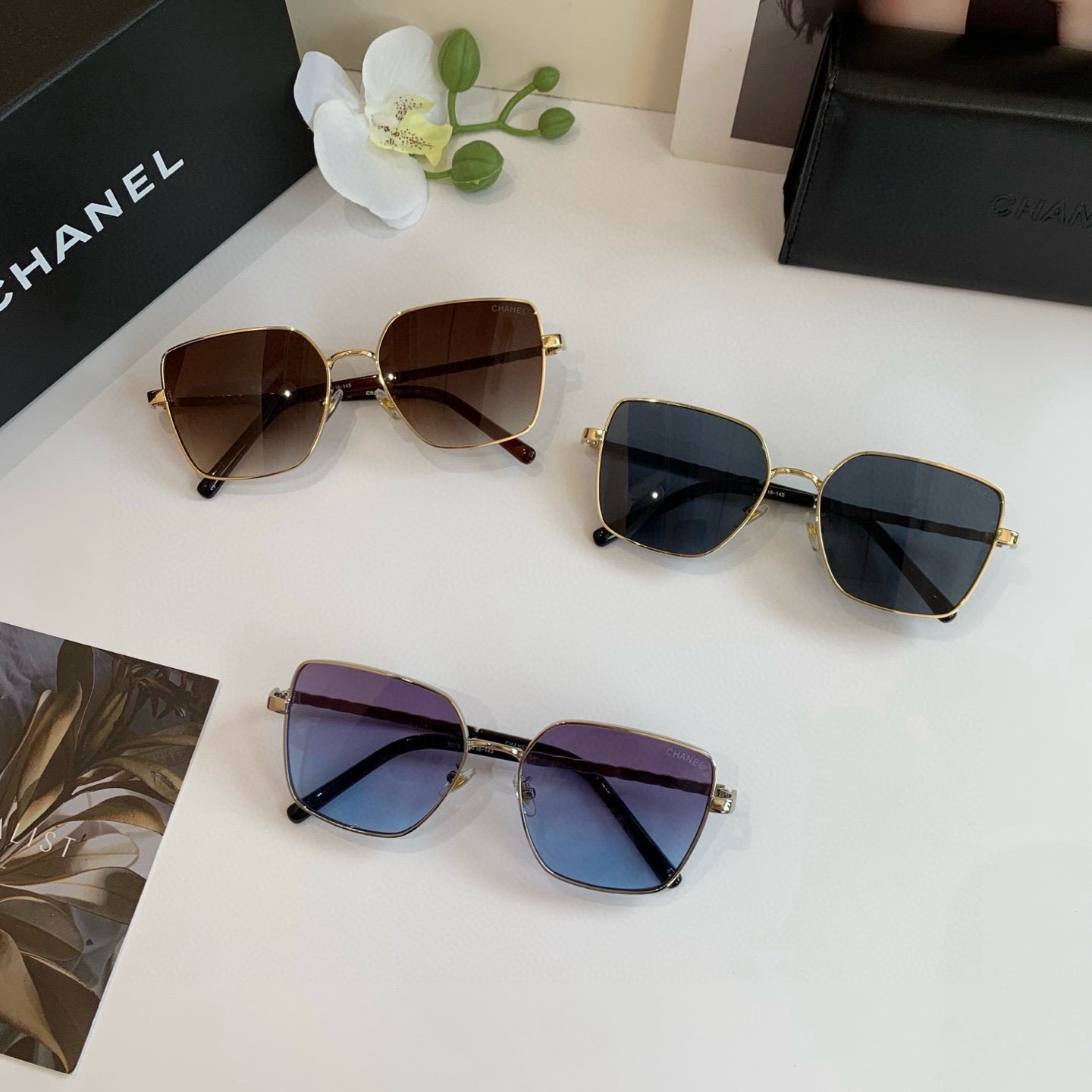 Chanel Square Brown Lens Sunglasses for Men & Women - detail image 3