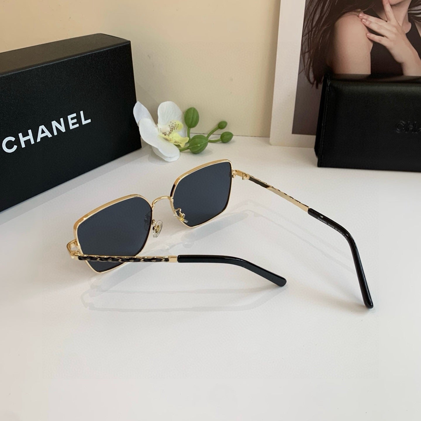 Chanel Square Silver Lens Sunglasses for Men & Women - detail image 2