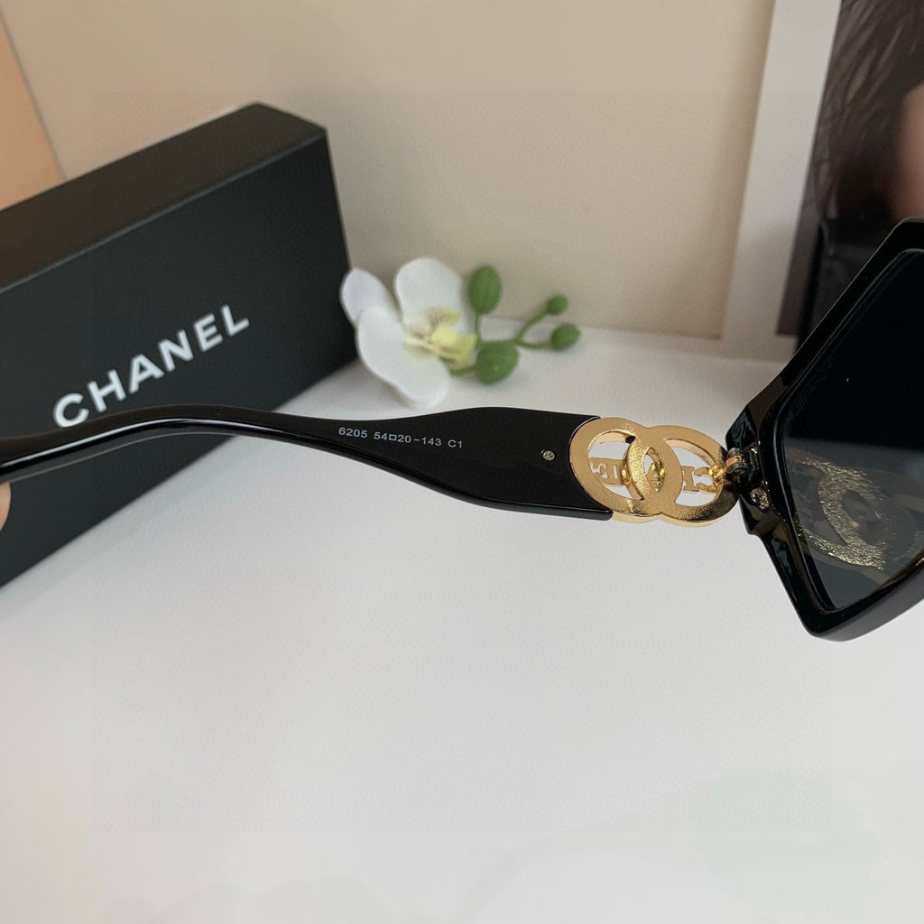 Chanel Square Black Lens Sunglasses for Men & Women - detail image 2