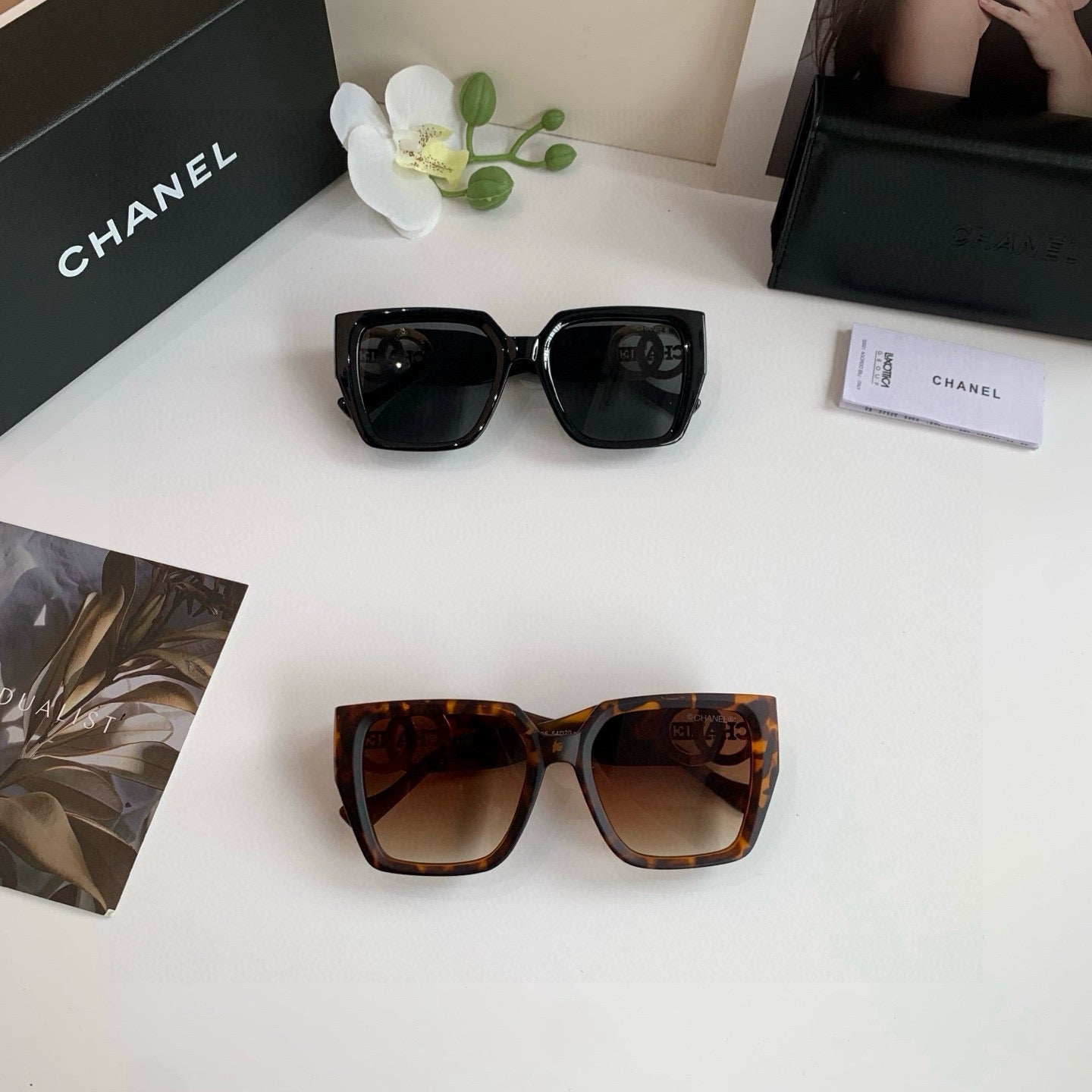 Chanel Square Black Lens Sunglasses for Men & Women - detail image 5
