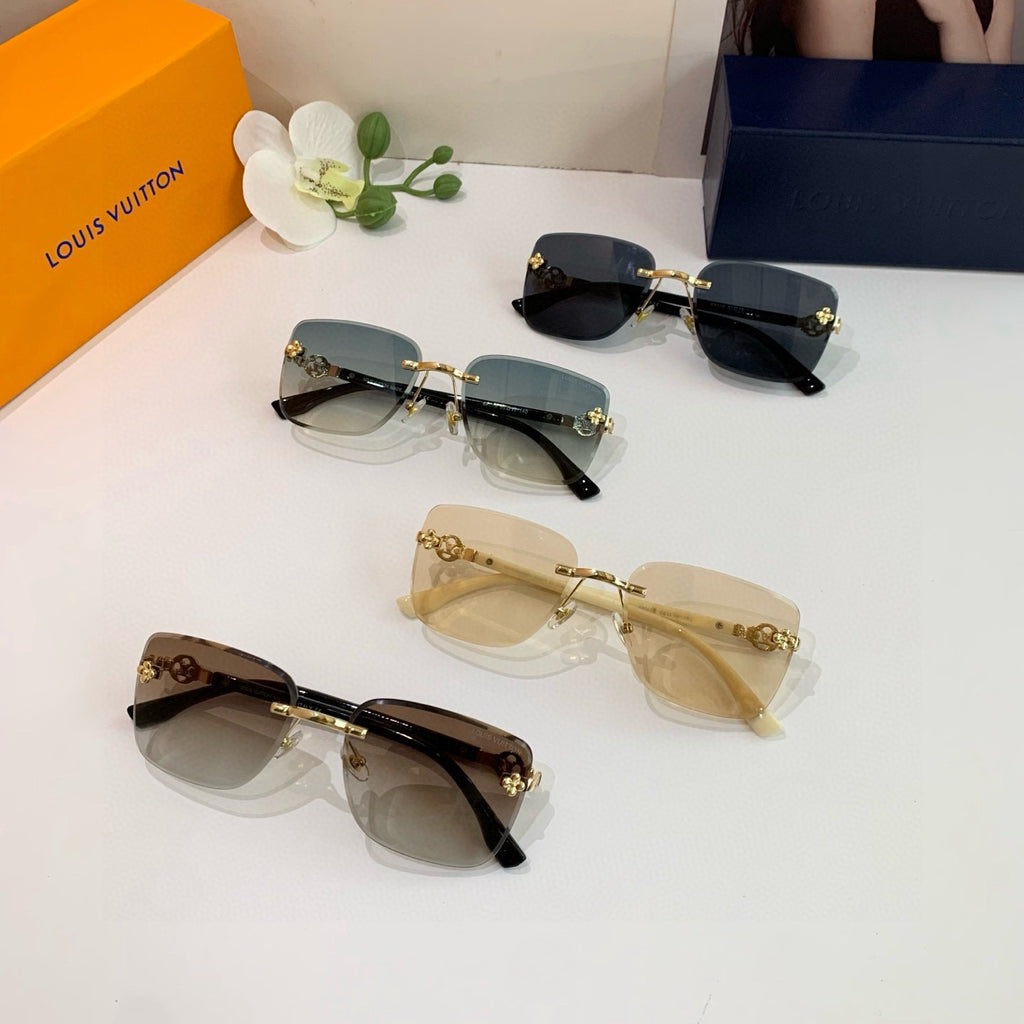 Louis Vuitton Square Brown Lens Sunglasses for Men & Women - 493038 - detail image 4
