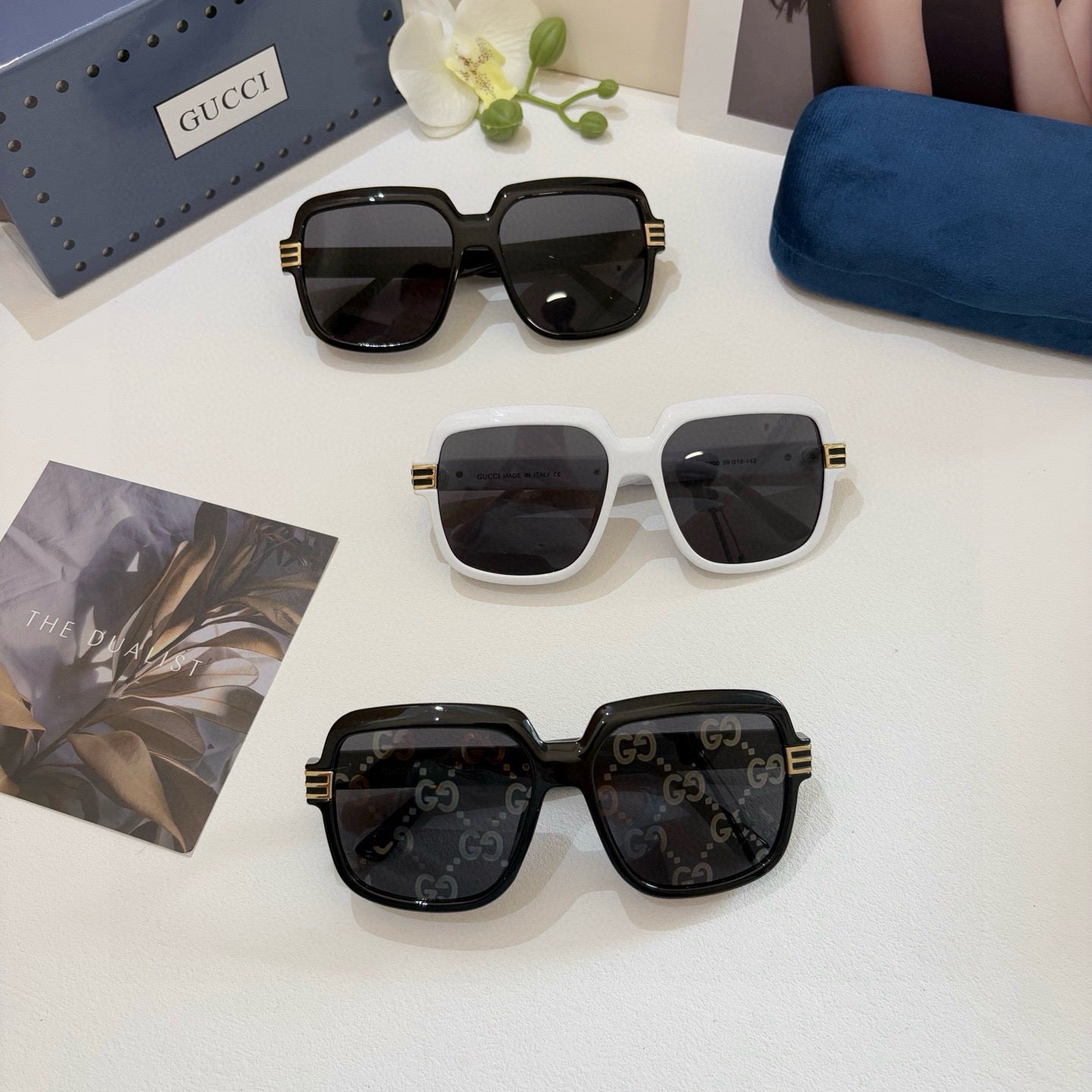 Gucci Oversized Black Lens Sunglasses for Men & Women - 493274 - detail image 2