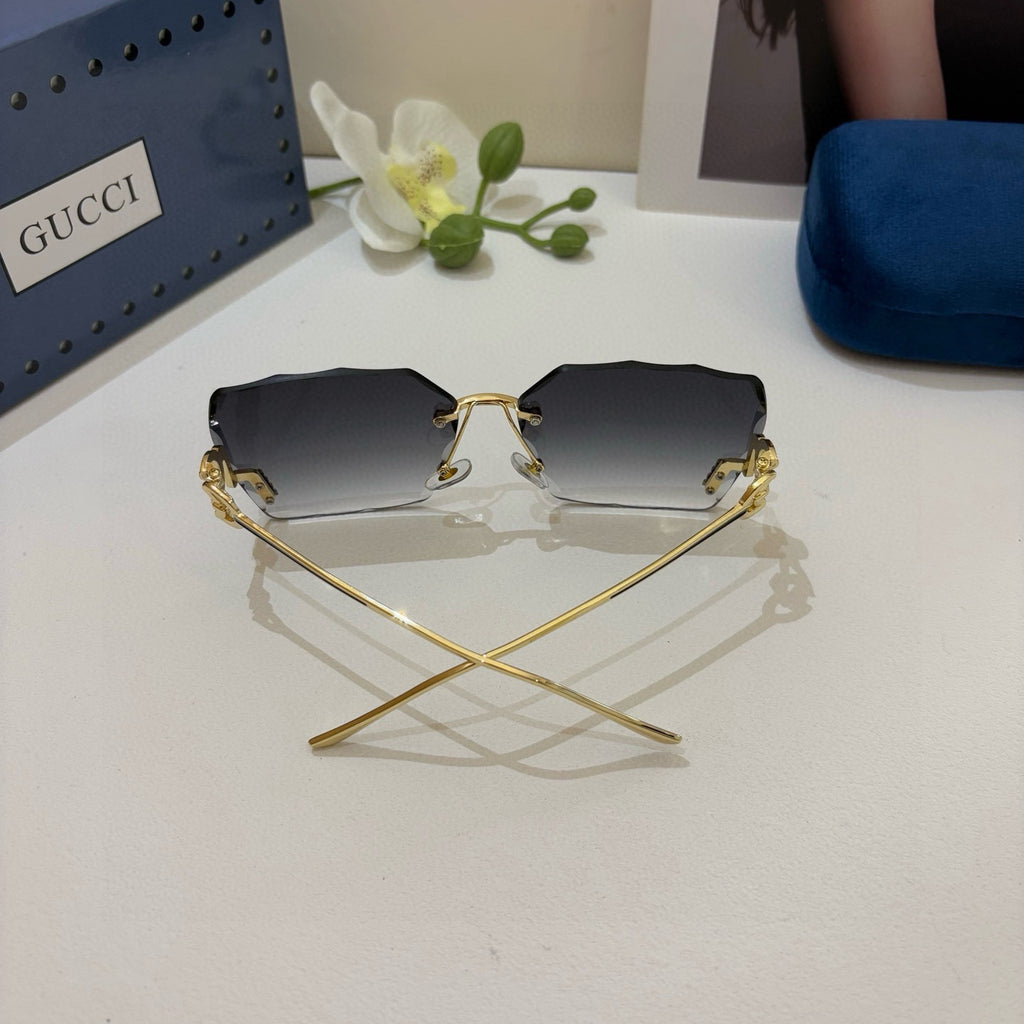 Gucci Polarized Square Black Lens Sunglasses for Men & Women - 486431