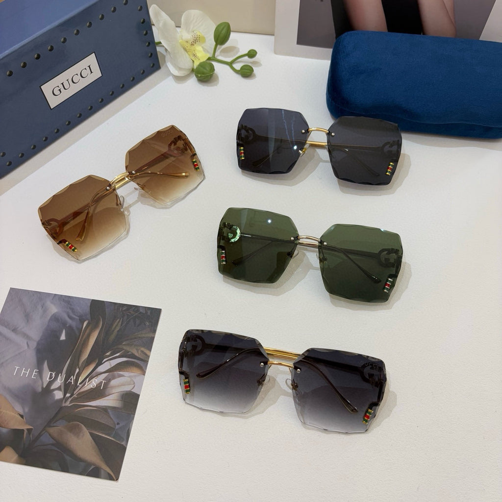 Gucci Polarized Square Black Lens Sunglasses for Men & Women - 486432 - detail image 5