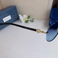 Gucci Metal Aviator Blue Lens Sunglasses for Men & Women - 486434