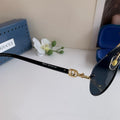 Gucci Metal Aviator Blue Lens Sunglasses for Men & Women